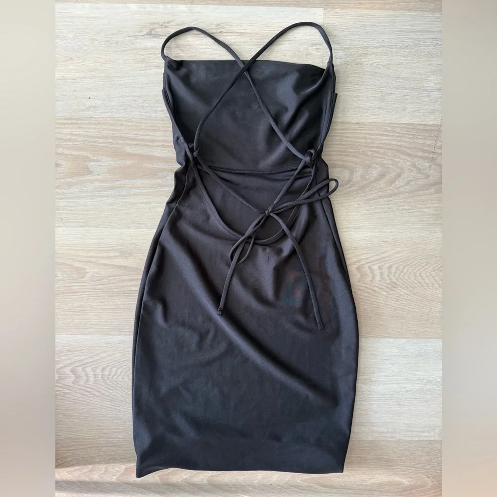 Urban Outfitters Spandex Black Backless Dress XS - Picture 3 of 4